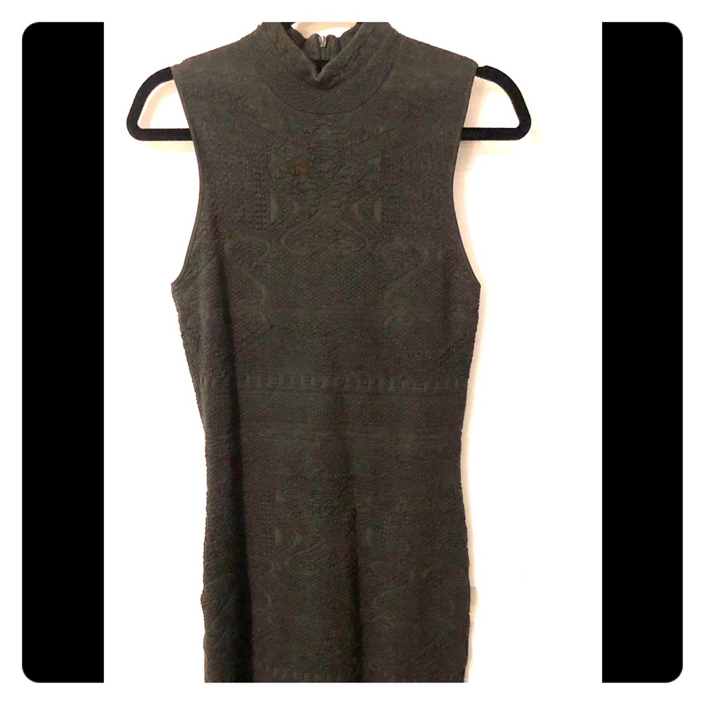 Turtle neck contoured dress